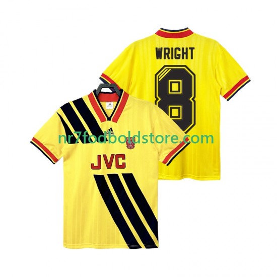 Arsenal Trøje WRIGHT 8 1993 Retro Mænd Udebane Fodboldsæt 1994 Kortærmet