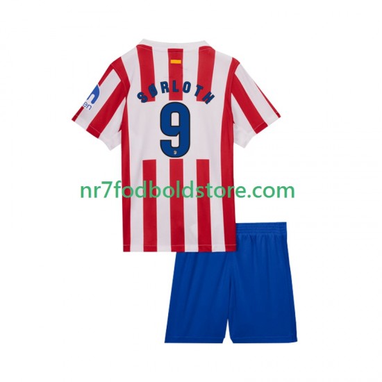 Atlético Madrid Trøje Alexander Sorloth 9 Børn Hjemmebane Fodboldsæt 2025-2026 Kortærmet
