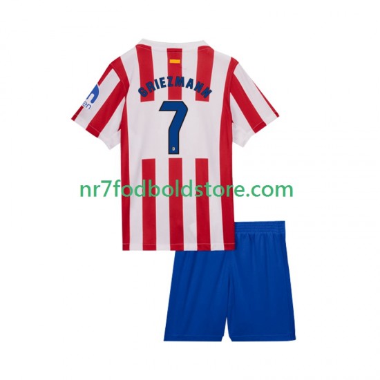Atlético Madrid Trøje Antoine Griezmann 7 Børn Hjemmebane Fodboldsæt 2025-2026 Kortærmet
