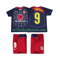 Atlético Madrid Trøje F TORRES 9 2005 Retro Børn Udebane Fodboldsæt 2004 Kortærmet