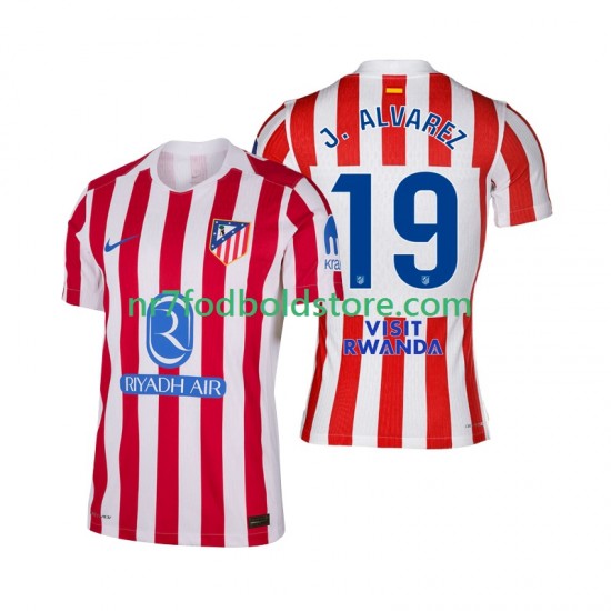 Atlético Madrid Trøje Julian Alvarez 19 Mænd Hjemmebane Fodboldsæt 2025-2026 Kortærmet