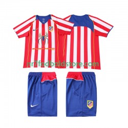 Atlético Madrid Trøje 2005 Retro Børn Hjemmebane Fodboldsæt 2004 Kortærmet