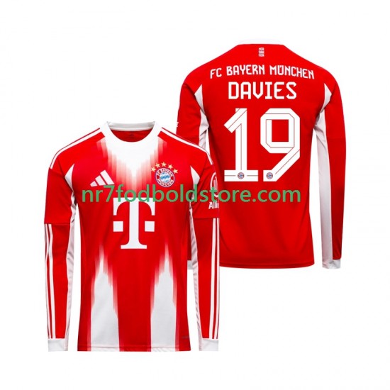 FC Bayern München Trøje Alphonso Davies 19 Mænd Hjemmebane Fodboldsæt 2025-2026 Langærmet