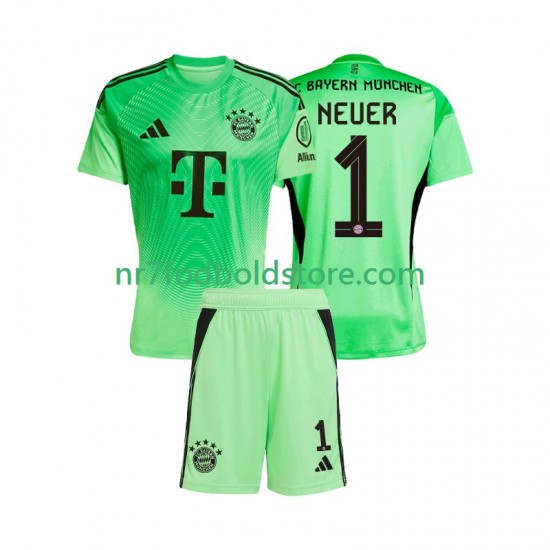 FC Bayern München Trøje Manuel Neuer 1 Målmand Børn Hjemmebane Fodboldsæt 2025-2026 Kortærmet