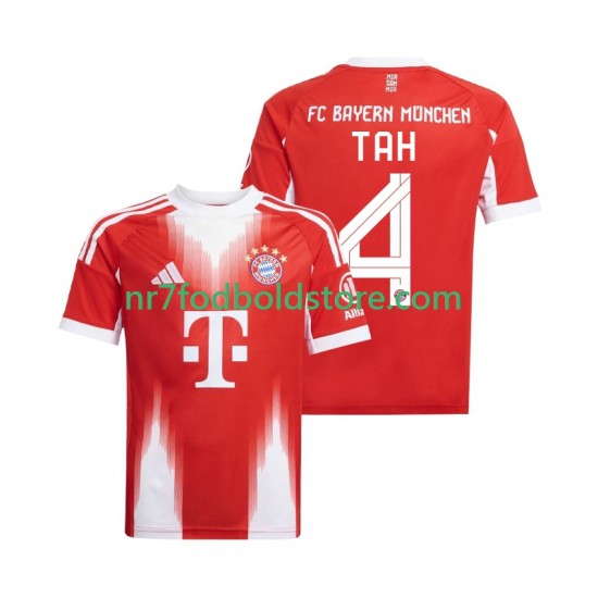 FC Bayern München Trøje Jonathan Tah 4 Mænd Hjemmebane Fodboldsæt 2025-2026 Kortærmet