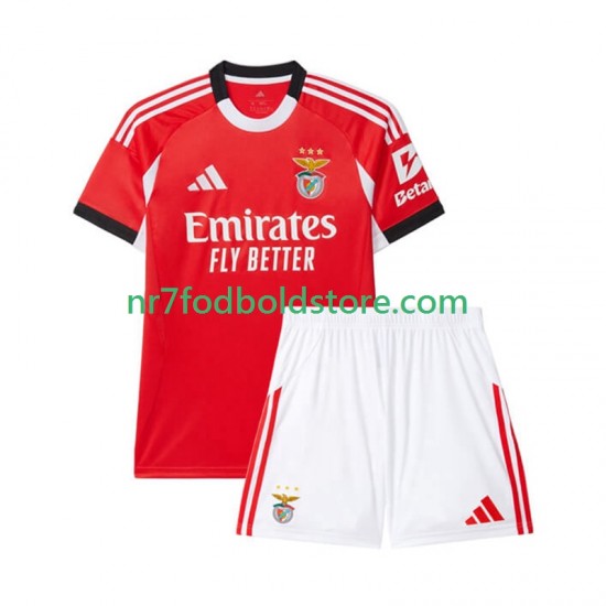 Benfica Trøje Børn Hjemmebane Fodboldsæt 2025-2026 Kortærmet