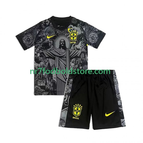 Brasilien Cheist the Redeemer Football Shirts Børn Hjemmebane Fodboldsæt 2024 Kortærmet