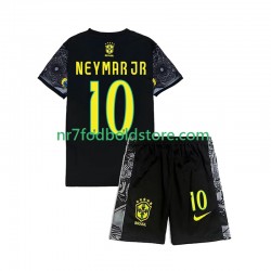 Brasilien Neymar JR 10 Cheist the Redeemer Football Shirts Børn Hjemmebane Fodboldsæt 2024 Kortærmet