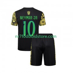 Brasilien Trøje Neymar JR 10 Jesus Børn Hjemmebane Fodboldsæt 2024 Kortærmet