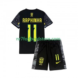 Brasilien RAPHINHA 11 Cheist the Redeemer Football Shirts Børn Hjemmebane Fodboldsæt 2024 Kortærmet