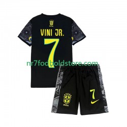 Brasilien Vinicius Junior 7 Cheist the Redeemer Football Shirts Børn Hjemmebane Fodboldsæt 2024 Kortærmet