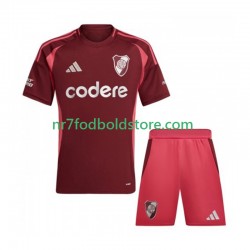 CA River Plate Trøje Børn Udebane Fodboldsæt 2024-2025 Kortærmet