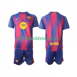 FC Barcelona Trøje Børn Hjemmebane Fodboldsæt 2025-2026 Kortærmet