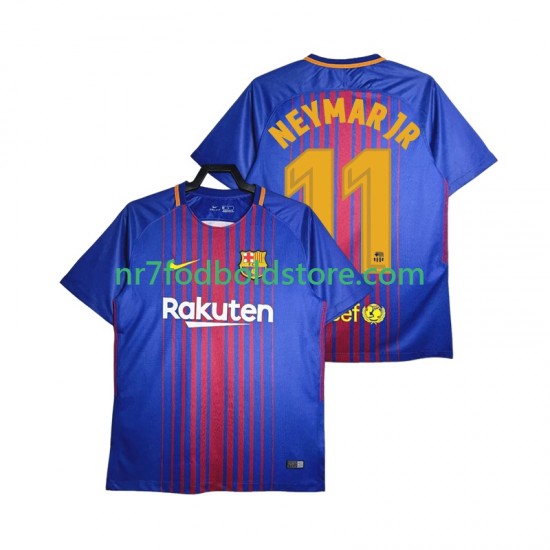 FC Barcelona Trøje Neymar JR 11 2017-2018 Retro Mænd Hjemmebane Fodboldsæt Kortærmet