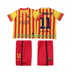 FC Barcelona Trøje Neymar JR 11 2013 2014 Retro Børn Udebane Fodboldsæt Kortærmet