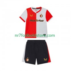 Feyenoord Rotterdam Trøje Børn Hjemmebane Fodboldsæt 2025-2026 Kortærmet