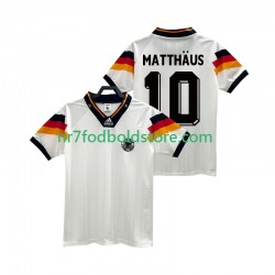 Tyskland Trøje MATTHAUS 10 1992 Retro Mænd Hjemmebane Fodboldsæt Kortærmet