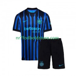Inter Milan Trøje Børn Hjemmebane Fodboldsæt 2025-2026 Kortærmet