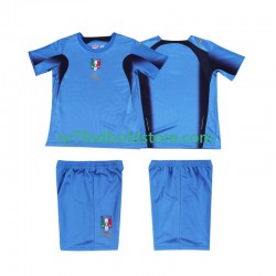 Italien Trøje Retro Børn Hjemmebane Fodboldsæt 2006 Kortærmet