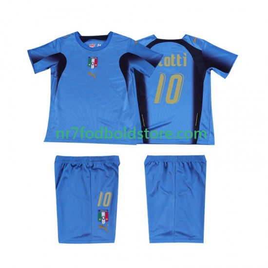 Italien Trøje TOTTI 10 Retro Børn Hjemmebane Fodboldsæt 2006 Kortærmet