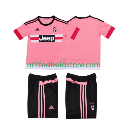 Juventus Trøje 2015 2016 Retro Børn Udebane Fodboldsæt Kortærmet
