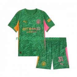 Manchester City Trøje Ederson Moraes 31 Målmand Børn Hjemmebane Fodboldsæt 2025-2026 Kortærmet