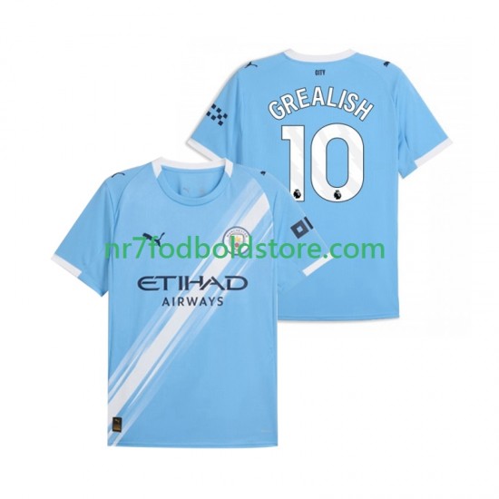 Manchester City Trøje Jack Grealish 10 Mænd Hjemmebane Fodboldsæt 2025-2026 Kortærmet