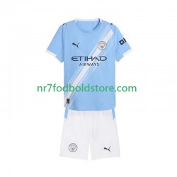 Manchester City Trøje Børn Hjemmebane Fodboldsæt 2025-2026 Kortærmet