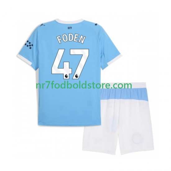 Manchester City Trøje Phil Foden 47 Børn Hjemmebane Fodboldsæt 2025-2026 Kortærmet