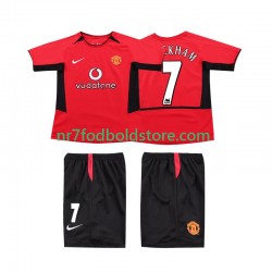 Manchester United Trøje BECKHAM 7 Retro Børn Hjemmebane Fodboldsæt 2004 2002 Kortærmet