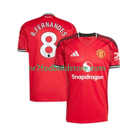 Manchester United Trøje Bruno Fernandes 8 Mænd Hjemmebane Fodboldsæt 2025-2026 Kortærmet