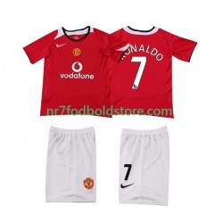 Manchester United Trøje Cristiano Ronaldo 7 Retro Børn Hjemmebane Fodboldsæt 2004 2006 Kortærmet
