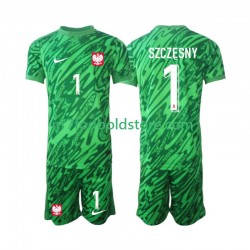 Polen Trøje Szczesny 1 Målmand Børn 3. Valg Fodboldsæt 2024 Kortærmet