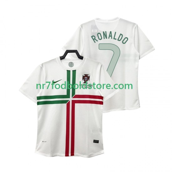 Portugal Trøje Cristiano Ronaldo 7 2012 Retro Mænd Udebane Fodboldsæt Kortærmet