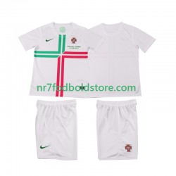 Portugal Trøje 2012 Retro Børn Udebane Fodboldsæt Kortærmet