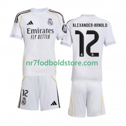 Real Madrid Trøje Alexander-Arnold 12 Børn Hjemmebane Fodboldsæt 2025-2026 Kortærmet