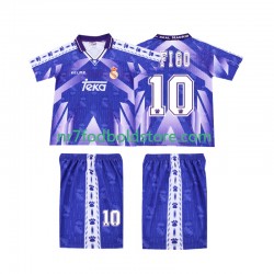 Real Madrid Trøje FIGO 10 1996-1997 Retro Børn Udebane Fodboldsæt Kortærmet