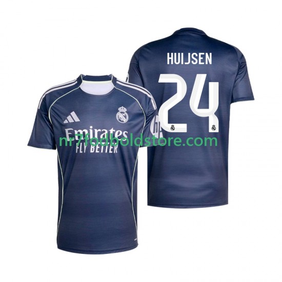 Real Madrid Trøje Huijsen 24 Mænd Udebane Fodboldsæt 2025-2026 Kortærmet