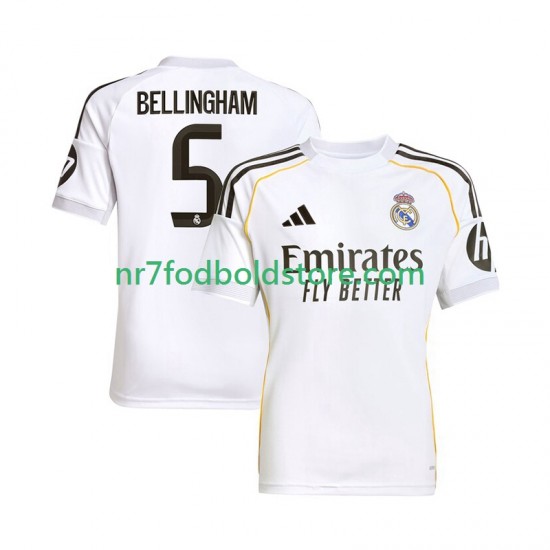 Real Madrid Trøje Jude Bellingham 5 Mænd Hjemmebane Fodboldsæt 2025-2026 Kortærmet