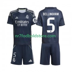 Real Madrid Trøje Jude Bellingham 5 Børn Udebane Fodboldsæt 2025-2026 Kortærmet