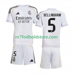 Real Madrid Trøje Jude Bellingham 5 Børn Hjemmebane Fodboldsæt 2025-2026 Kortærmet
