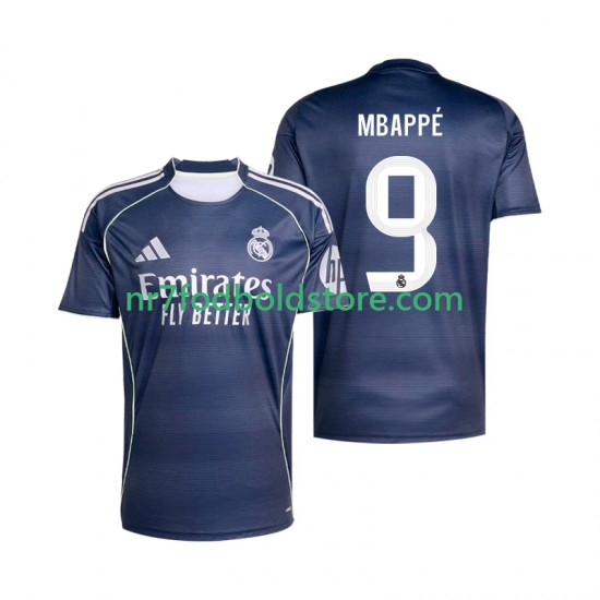 Real Madrid Trøje Mbappé Kylian 9 Mænd Udebane Fodboldsæt 2025-2026 Kortærmet