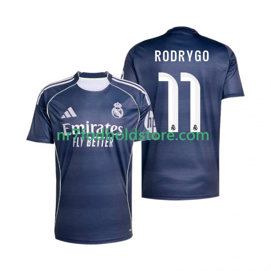 Real Madrid Trøje Rodrygo 11 Mænd Udebane Fodboldsæt 2025-2026 Kortærmet