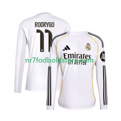 Real Madrid Trøje Rodrygo 11 Mænd Hjemmebane Fodboldsæt 2025-2026 Langærmet