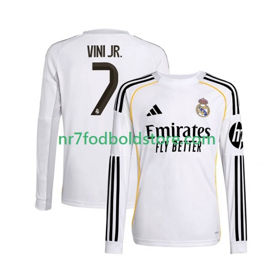 Real Madrid Trøje Vinicius Junior 7 Mænd Hjemmebane Fodboldsæt 2025-2026 Langærmet