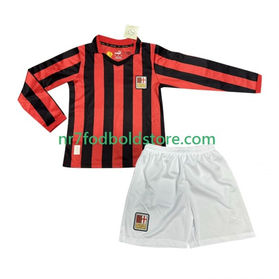 AC Milan Trøje 125th Anniversary Børn Hjemmebane Fodboldsæt 2024-2025 Langærmet