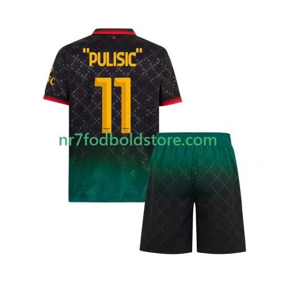 AC Milan Trøje Christian Pulisic 11 Børn 4. Valg Fodboldsæt 2024-2025 Kortærmet