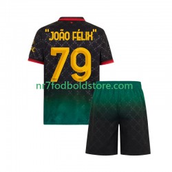 AC Milan Trøje JOAO FELIX 79 Børn 4. Valg Fodboldsæt 2024-2025 Kortærmet