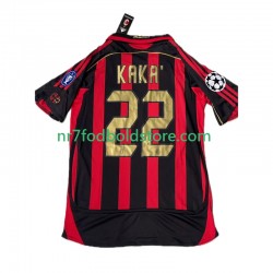 AC Milan Trøje KAKA 8 2007 Retro Mænd Hjemmebane Fodboldsæt 2006 Kortærmet