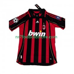 AC Milan Trøje KAKA 8 2007 Retro Mænd Hjemmebane Fodboldsæt 2006 Kortærmet